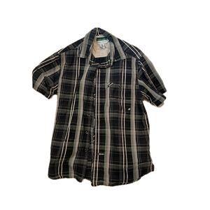 Ecko Unltd Classic Short Sleeve Button Checked Shirt Mens S